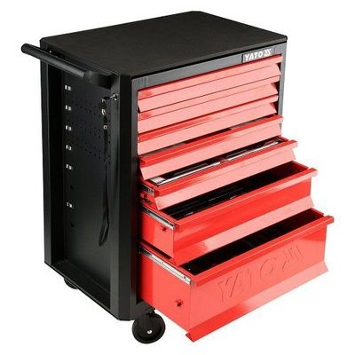 Pojízdná dílenská skříňka s nářadím, 141ks, 7 zásuvek YATO