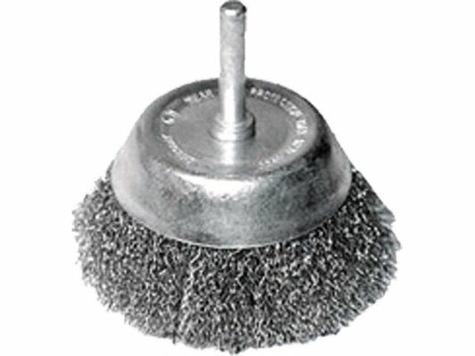 Kartáč hrnkový, O 63mm, vlnitý drát S 0,3mm, stopka 6mm EXTOL-CRAFT