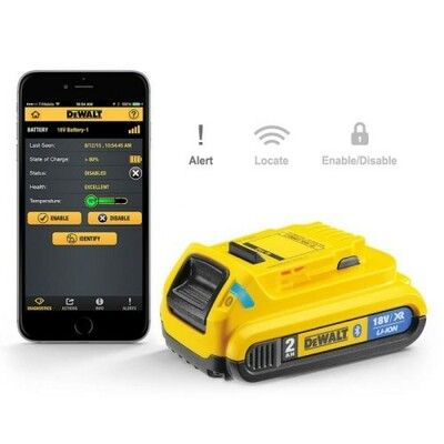 Dewalt 18 V XR 2 x zásuvný akumulátor 5,0 Ah Li-Ion Bluetooth ( 2 x DCB184B )