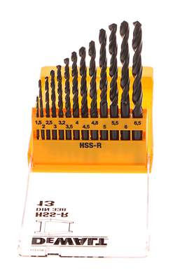 Sada vrtáků do kovu HSS-R DIN 338 DT5912, 13 dílná DEWALT