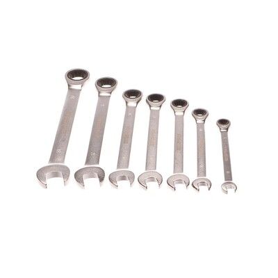 Klíče ráčnové očkoploché, sada 7ks, 8-19mm, ráčna 72 zubů, CrV EXTOL-PREMIUM
