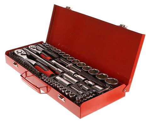 Hlavice nástrčné, sada 65ks, 1/4", 1/2", CrV EXTOL-PREMIUM