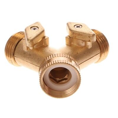 Rozdvojka s ventilem, 3/4", MOSAZ EXTOL-PREMIUM
