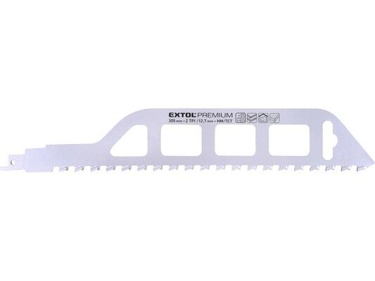 Plátek do pily ocasky s SK zuby, 305x50x1,5mm EXTOL-PREMIUM