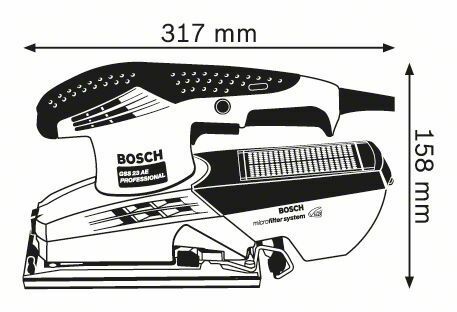 Vibrační bruska Bosch GSS 23 AE Professional, 0601070700