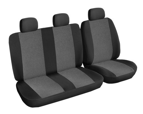 Autopotahy Fiat Scudo II, 3 místa, od r. 2007, šedočerné SIXTOL