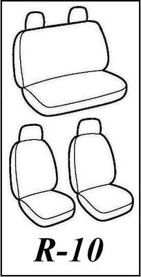 Autopotahy Škoda Octavia I, nedělená, šedo černé SIXTOL