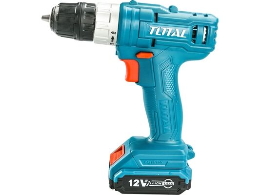 Vrtací šroubovák AKU 12V Li-ion s nářadím, sada 128ks TOTAL-TOOLS