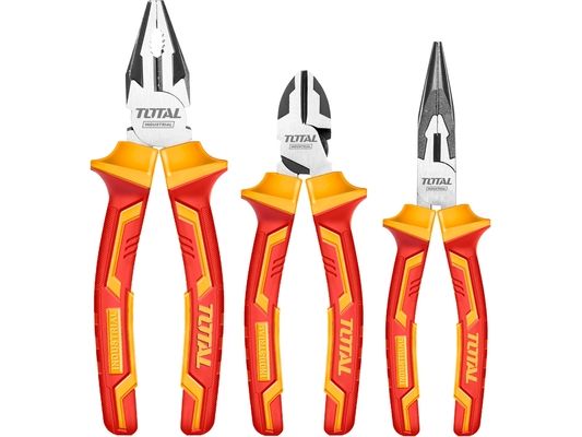 Elektrikářské kleště, sada 3ks, industrial, 1000V, CrV TOTAL-TOOLS