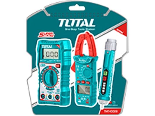 Sada digitálního multimetru, multimetru klešťového a zkoušečky AC napětí, Total TOTAL-TOOLS
