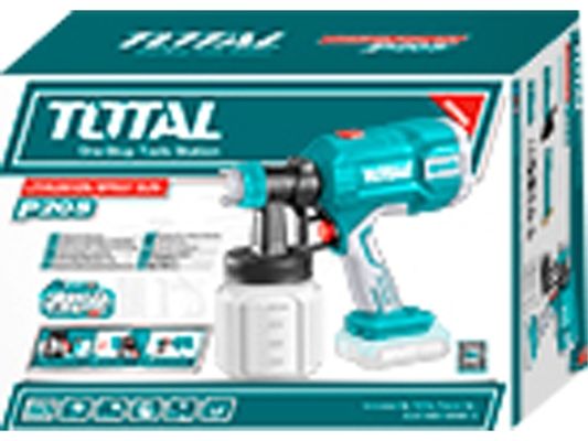Pistole stříkací na barvu AKU, 20V Li-ion, 2000mAh, bez baterie a nabíječky TOTAL-TOOLS