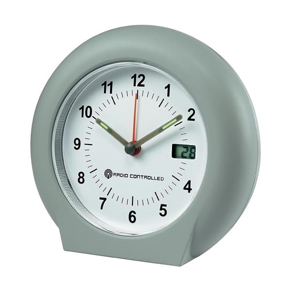 Analogový DCF budík Eurochron EFW 653, HD-TRC041, 95 x 98 x 50 mm, šedá